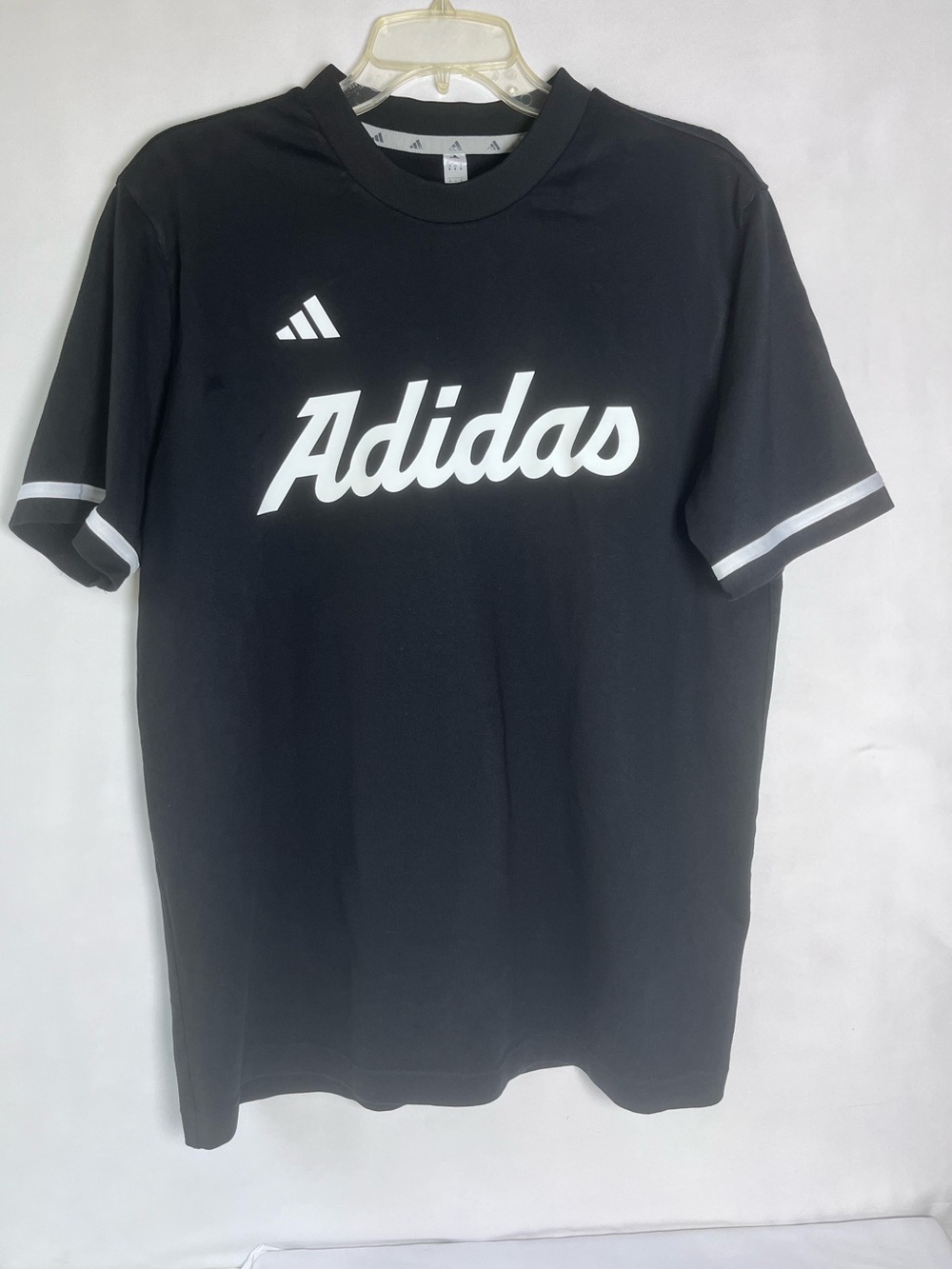 Adidas Dugout Fan Black Short Sleeve Pullover Size Medium